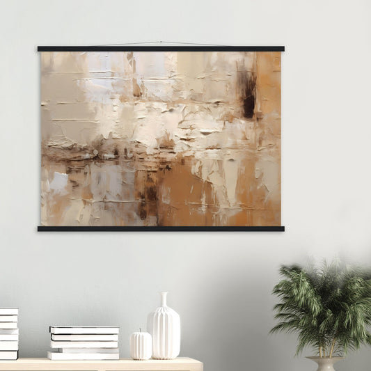 Symphony of Contrasts - Poster mit Leisten aus Holz - Abstract Art - Fine Art
