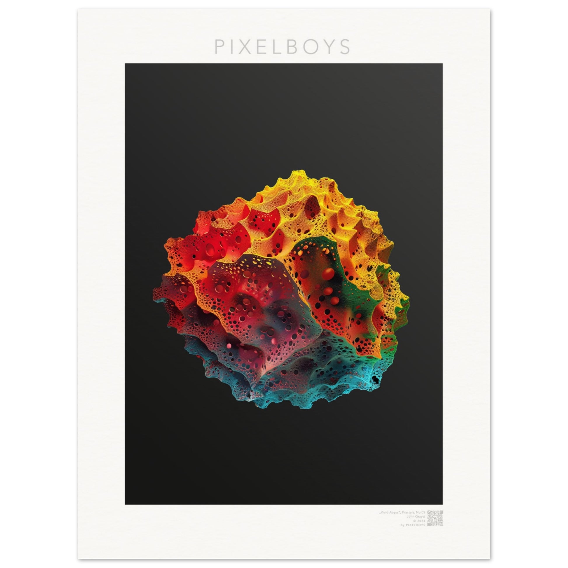 Minimalistische Poster - Fraktale - Vivid Abyss - John Grayst - Pixelboys