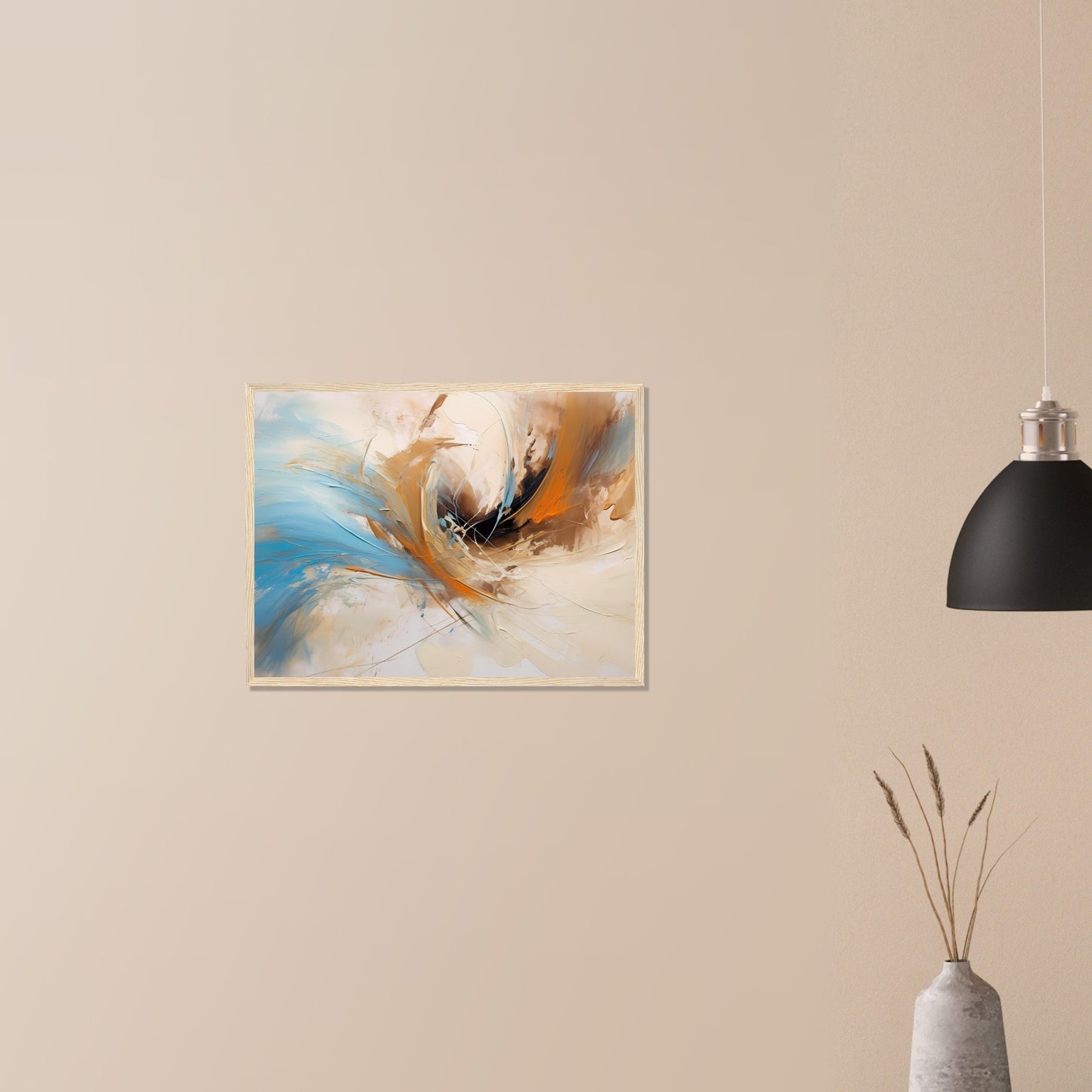 Whirlpool of Life - Poster mit Rahmen - Abstract Art - Poster Set mit Rahmen