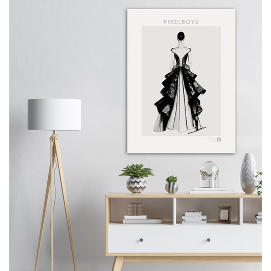 Haute Couture Poster & Wandbilder - No. 6 - "Lina" - Künstler: "The Unknown Artist Nb. 517" - Wandbilder - Pixelboys - Atelier - Milano - Berlin - Munich - Madrid - New York - Dubai - Paris - Tokio - Rom - Japan