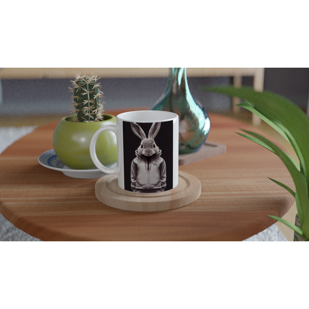 Personalisierte Tasse - Bunny in grey tracksuit - "Valerian"