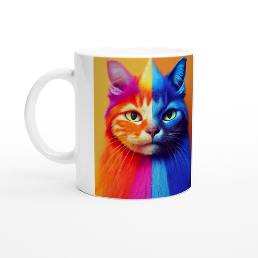 Personalisierte Tasse - Orangefarbener Stubentiger Katze "Mia"
